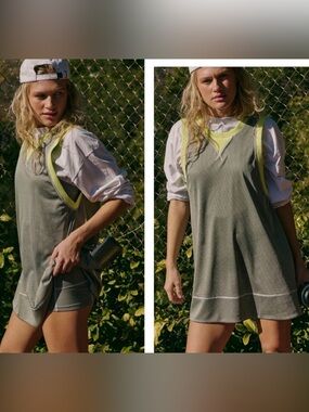 FP Movement NWOT Walk Out Mesh Tank Dress in Army Green | Size XSmall